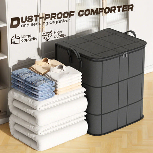 FoldBox| Caja de Almacenamiento Plegable de Tela con Cremallera